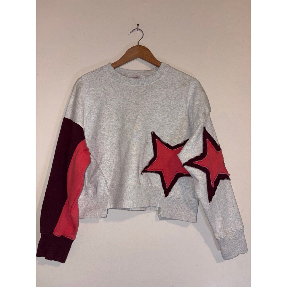 Out From Under Y2K Style Sweatshirt with Abstract Stars - Size Small